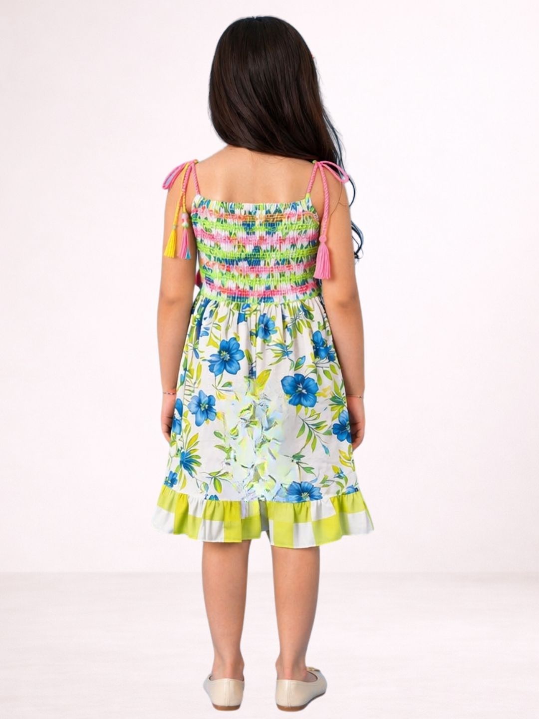Girls Trendy Rayon Sleeveless Printed Dress