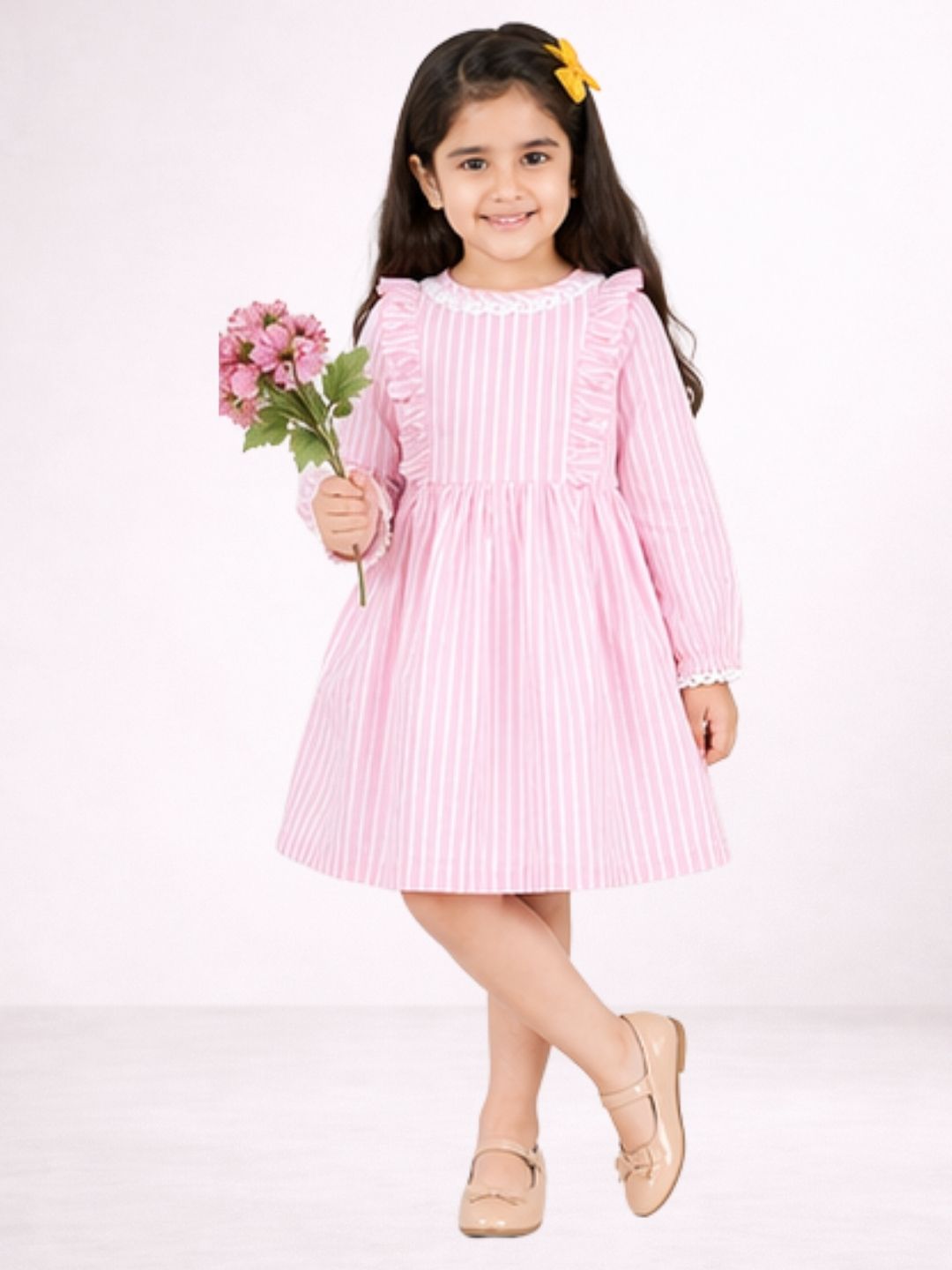 Girls Designer Cotton Printed Sleeveless Dress
