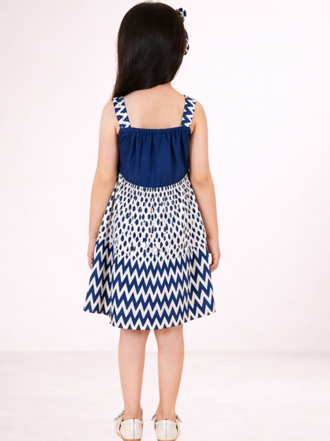 Girls Designer Cotton Sleeveless Print Dress