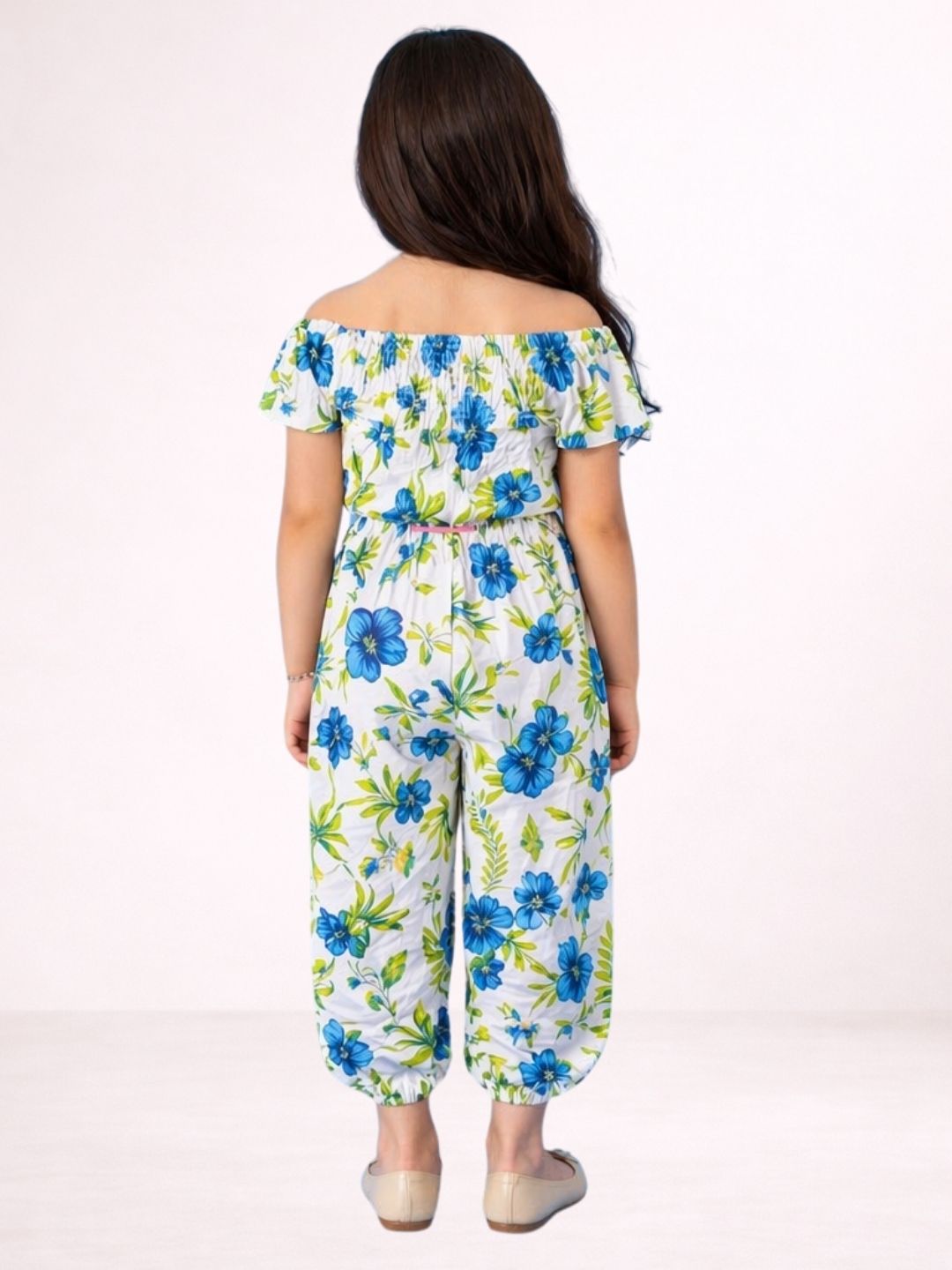 Kids Rayon Short Sleeve Printed Top And Pant Set