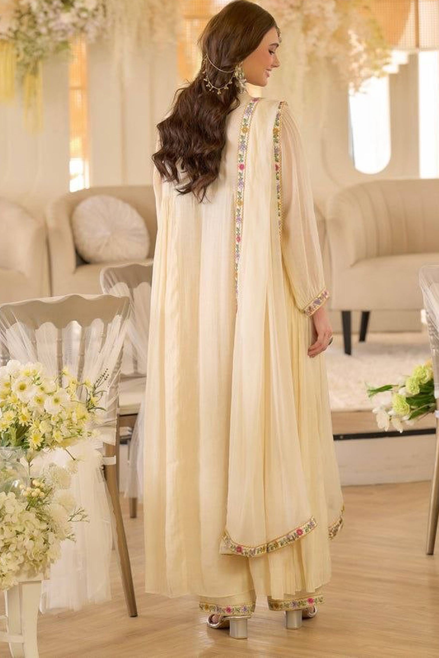 Georgette Embroidered Readymade Anarkali Salwar Kameez