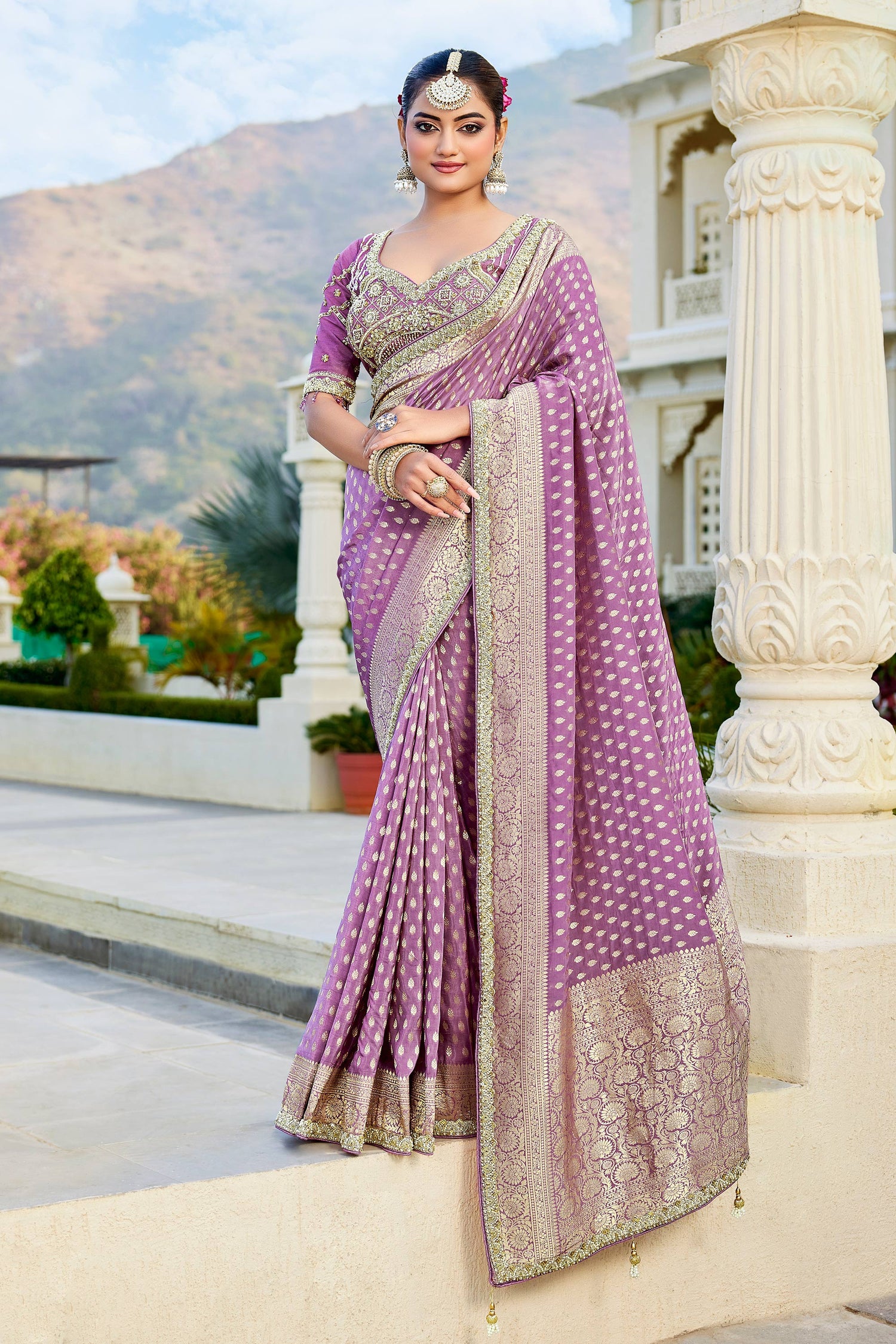 Wedding Saree With Readymade Blouse