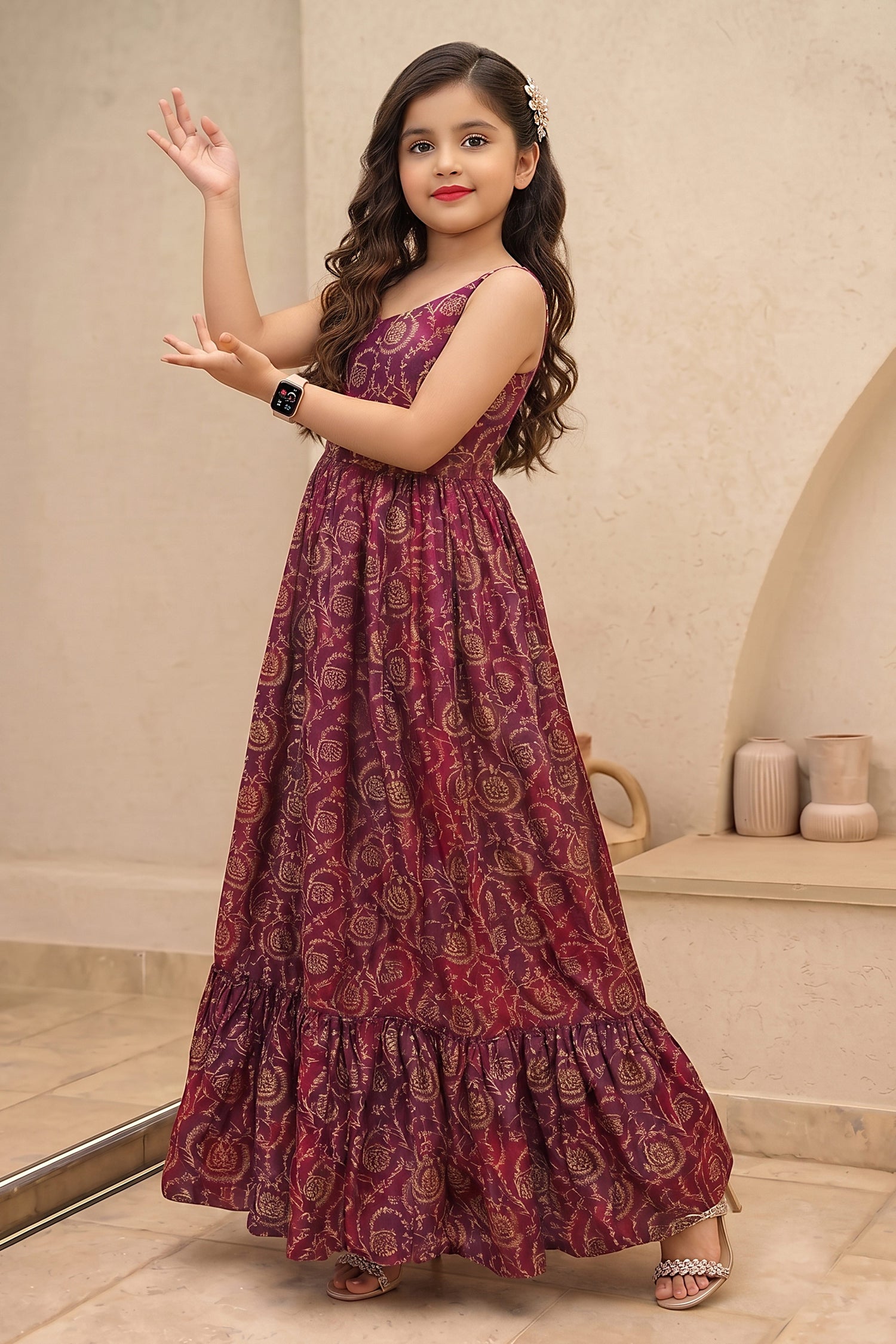 Heavy Rayon Digital Printed Gown