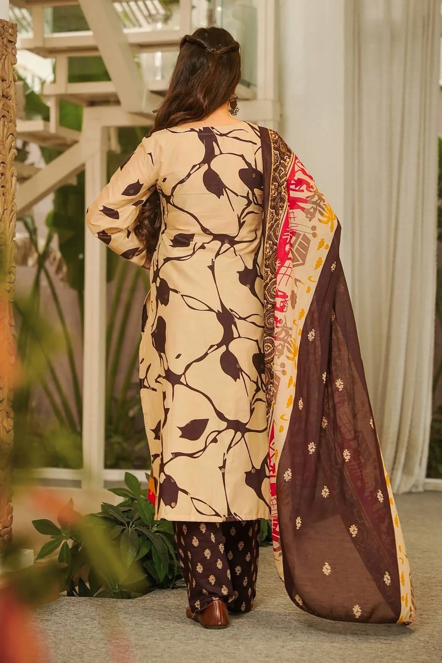 Cotton Printeded Readymade Suit With Dupatta