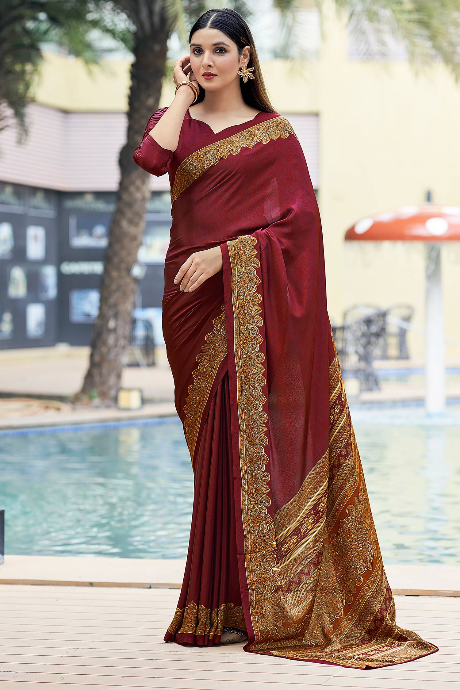 Crepe Silk Casual Printed Saree For Women