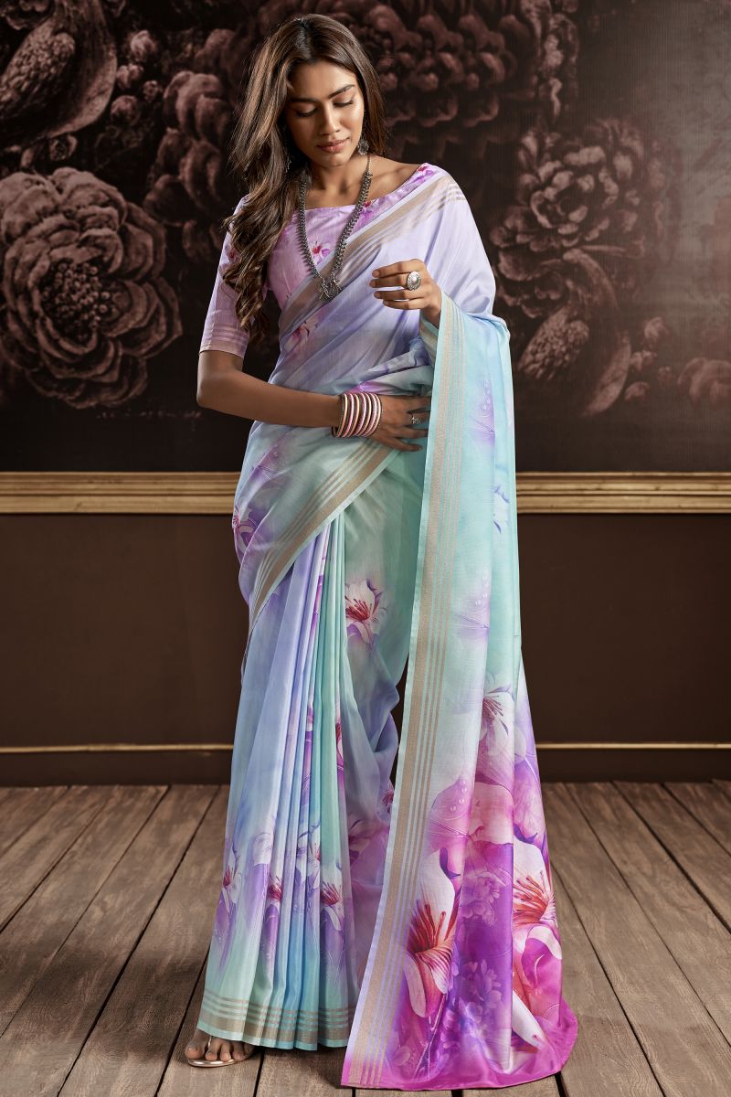 Printed Multi Color Art Silk Daily Wear Saree