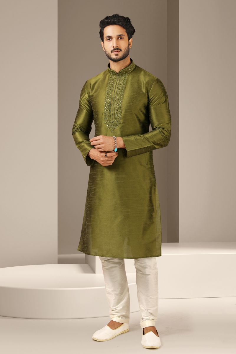 Banarasi Art Silk Function Wear Readymade Kurta Pyjama For Men