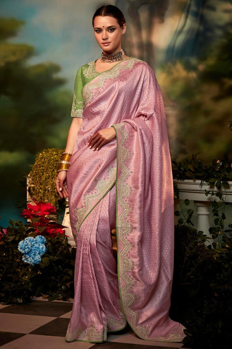 Art Silk Superior Saree In Pink Color