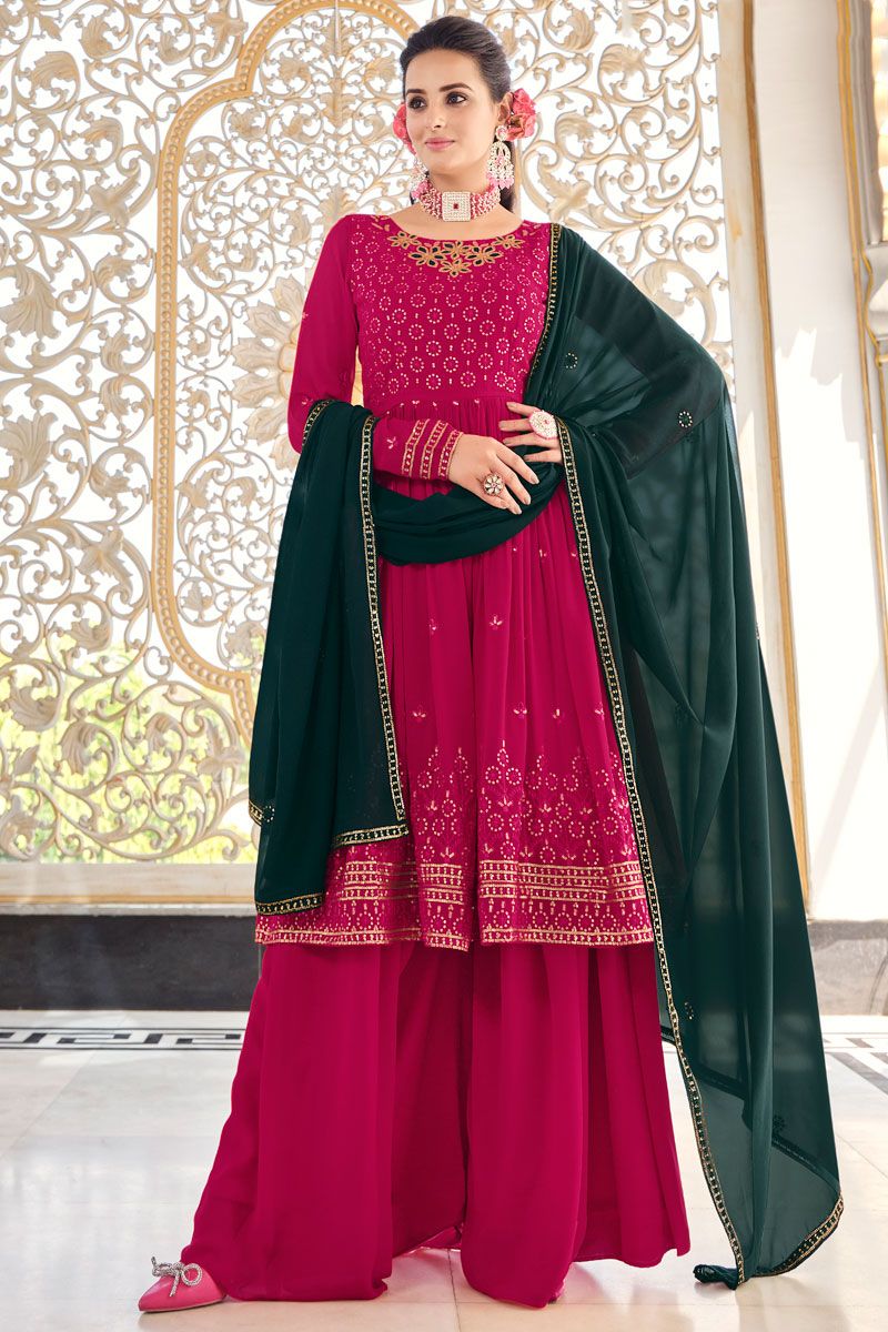 Rani Georgette Fabric Readymade Palazzo Suit