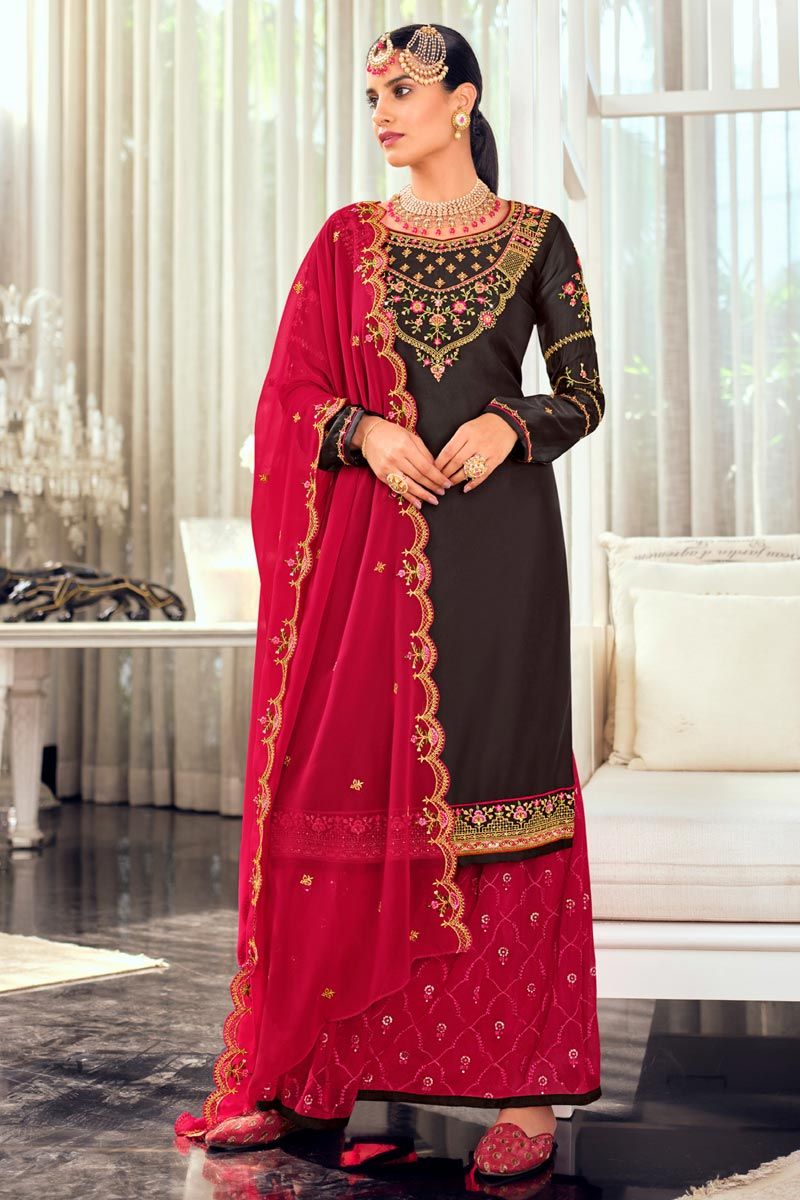 Georgette Brown Winsome Sharara Suit