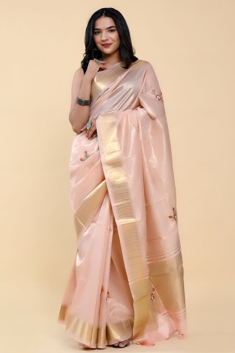 Cotton Silk Fabric Precious Casual Saree