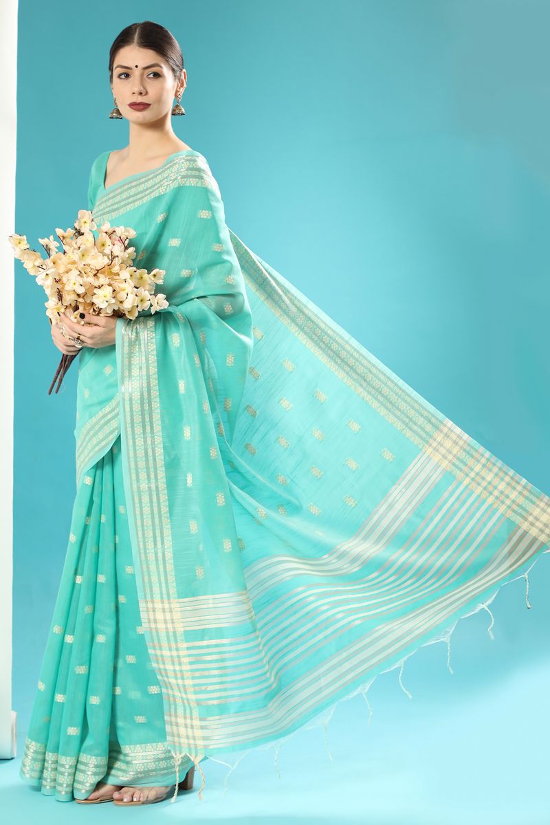 Casual Look Cotton Fabric Beatific Saree