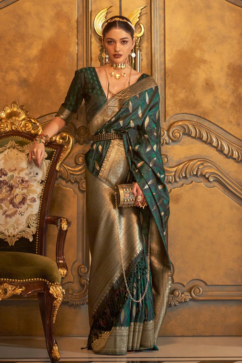 Green Color Amazing Saree For Party