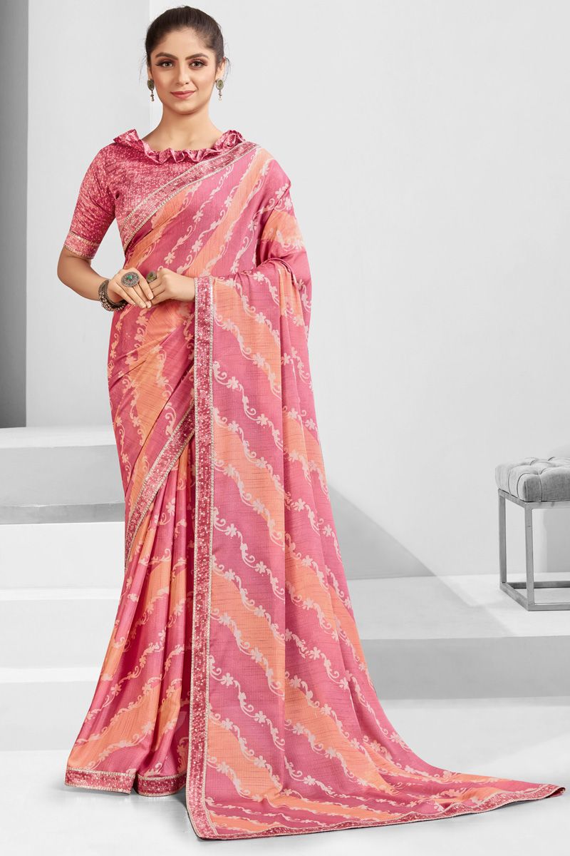 Excellent Multi Color Georgette Casual Look Saree 