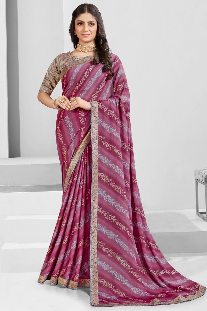 Trendy Multi Color Georgette Casual Look Saree 