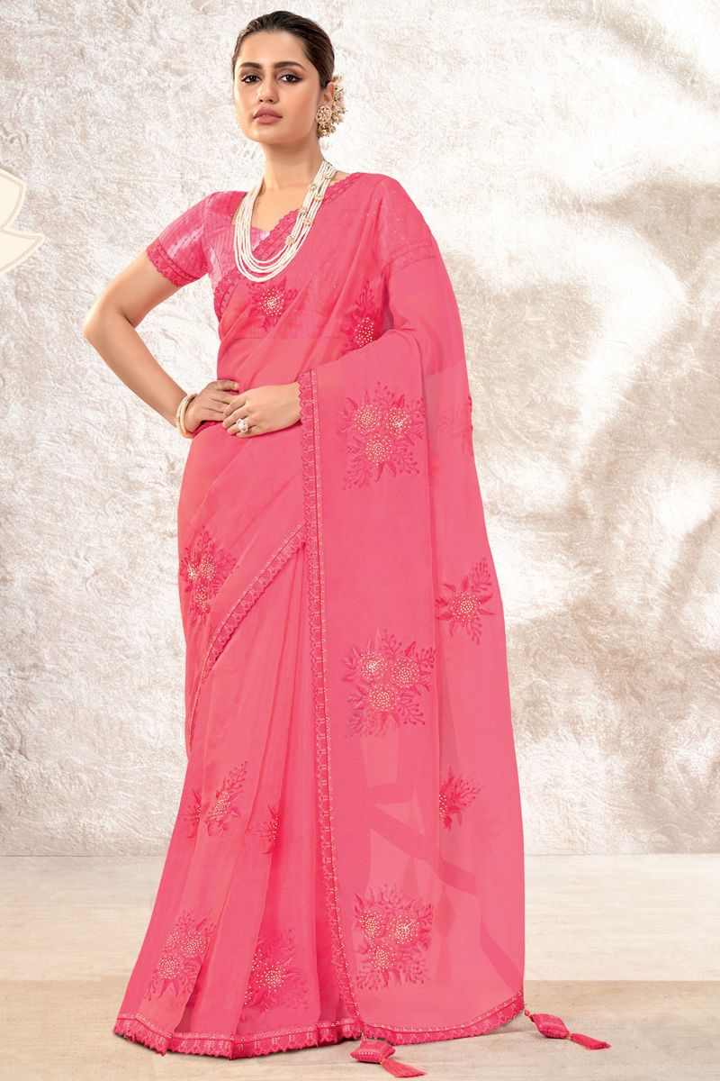 Party Style Organza Fabric Supreme Saree