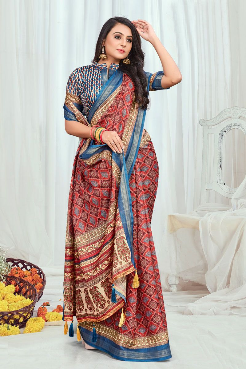 Cotton Casual Printed Remarkable Saree 