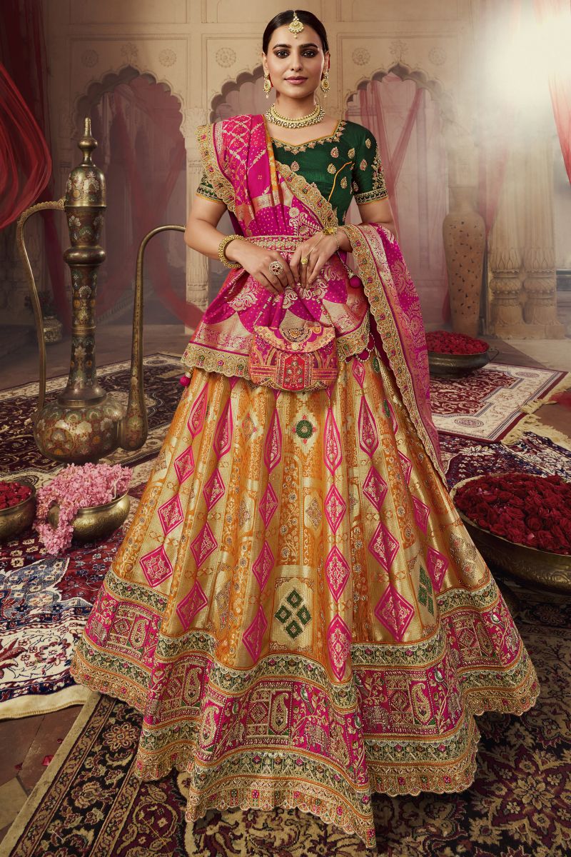 Buy Bridal Lehenga Choli - Royal Multicolor Purple Embroidered Lehenga