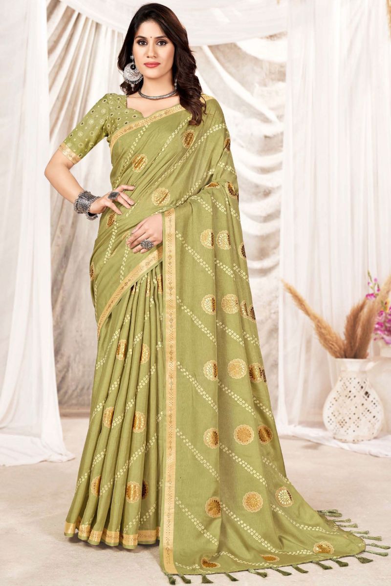 Art Silk Beige Fancy Printed Casual Saree