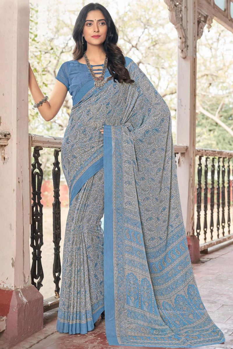 Ruchi Saanvi Chiffon Printed Buy Online Daily Wear Sarees