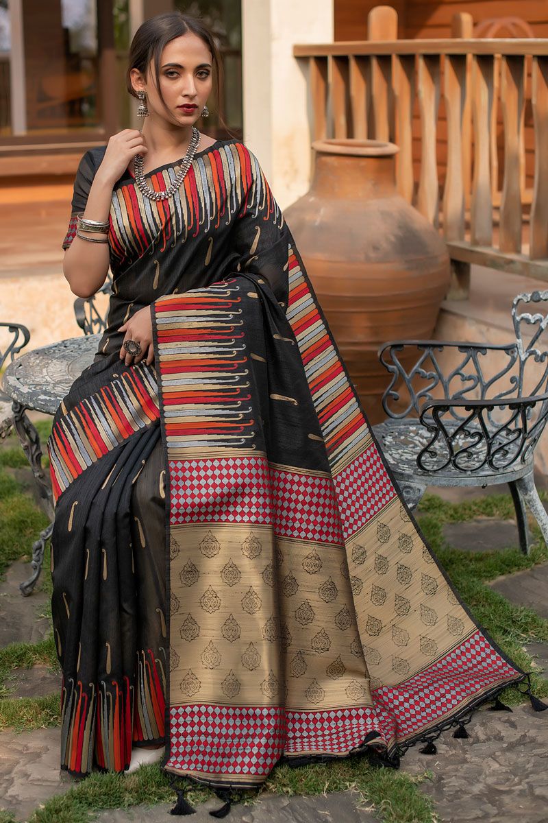 Art Silk Fabric Excellent Weaving Work Saree