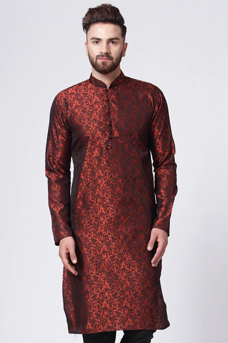 Art Silk Fabric Function Wear Maroon Color Winsome Kurta