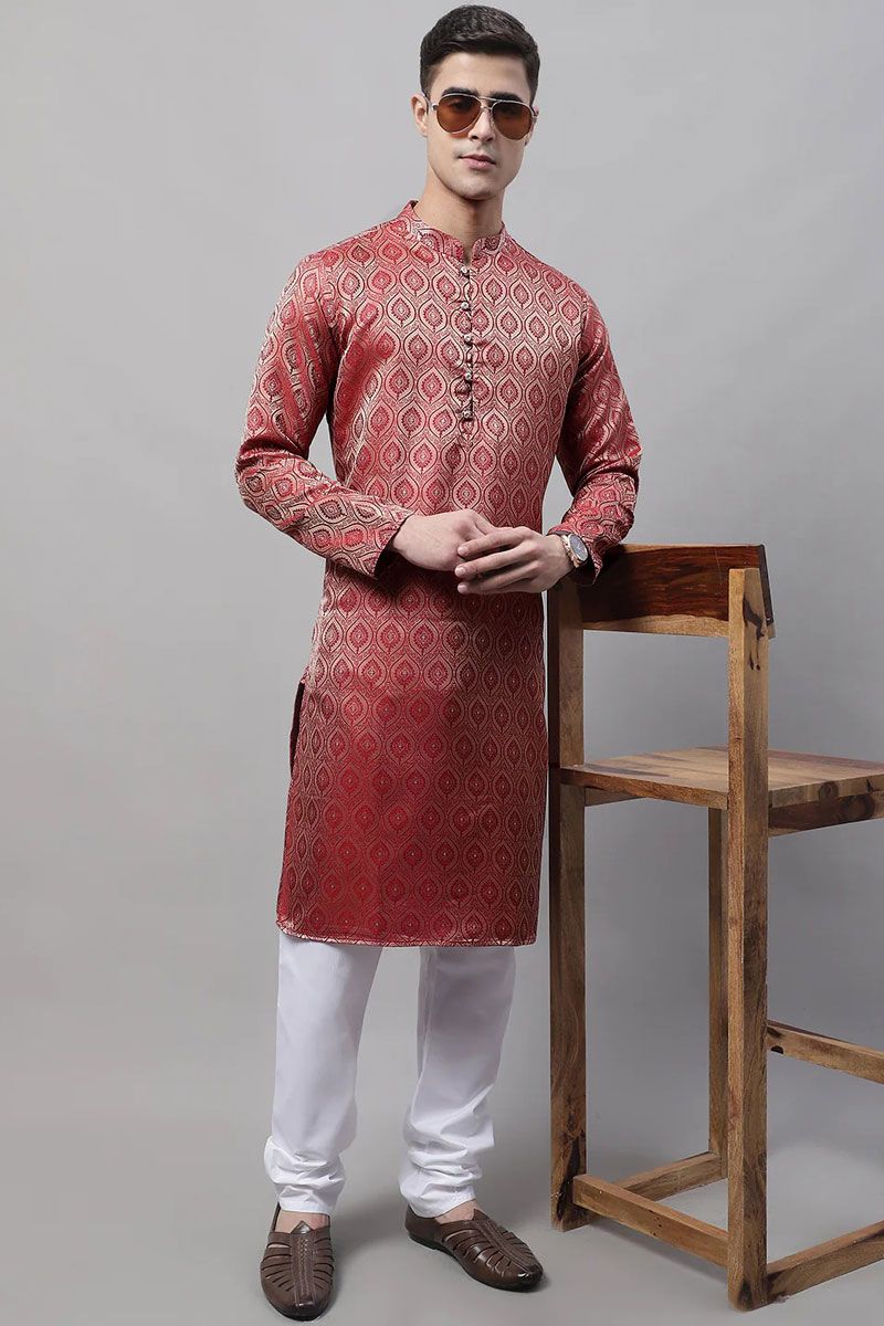 Cotton Fabric Readymade Kurta Pyjama For Men